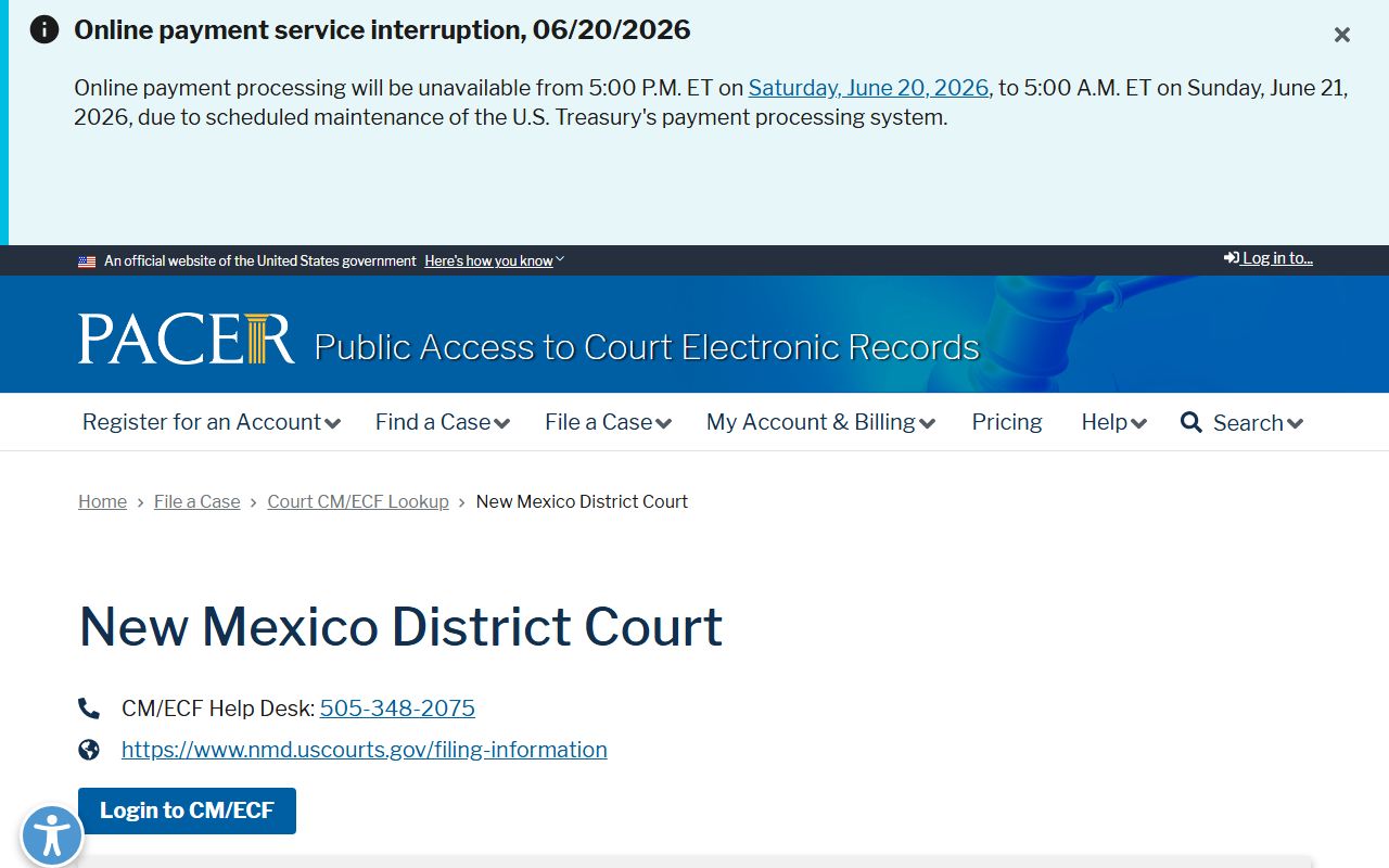 Colfax County District Court PACER New Mexico District Court lookup