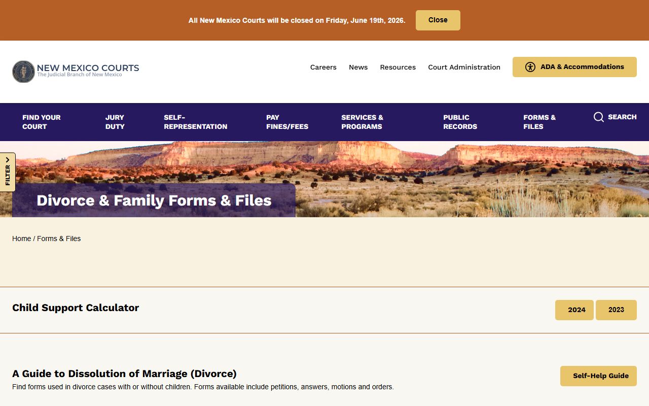 Colfax County divorce records New Mexico divorce forms page